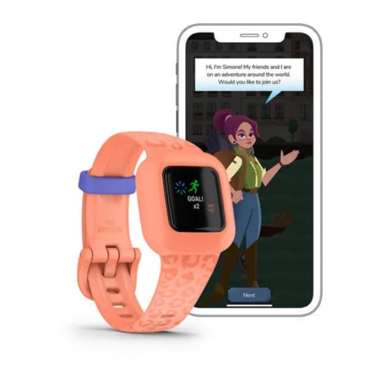 Garmin vívofit jr. 3 – Black Cosmic & Peach Leopard